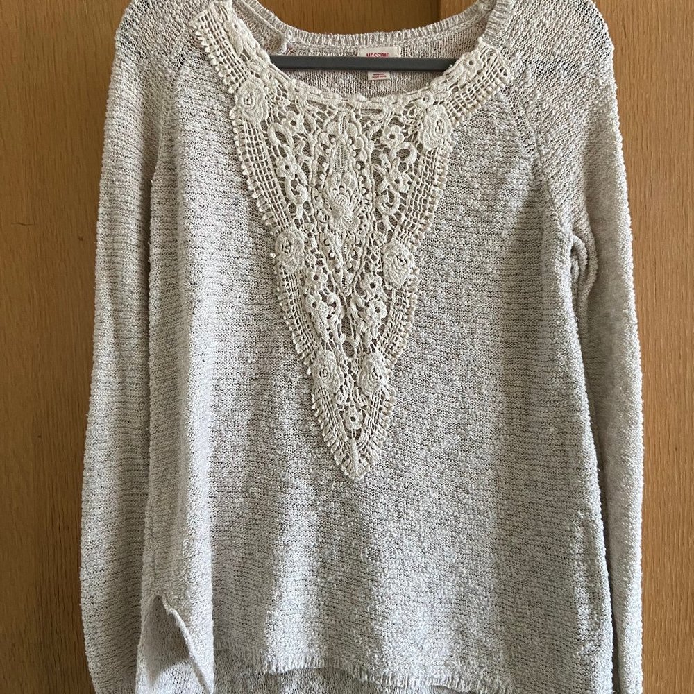 Tan lacy sweater/sweater shirt